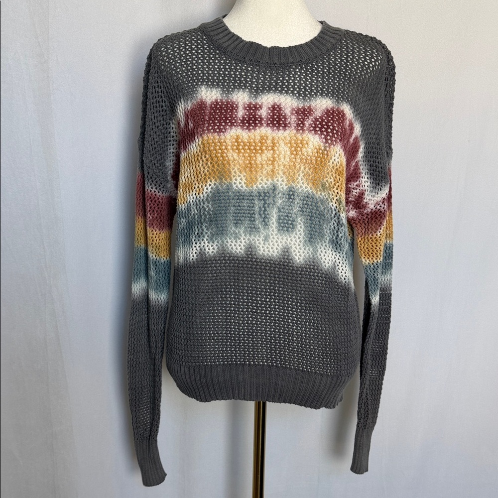 Spiritual Gangster Women's Do With Love Open Knit Multicolor Sweater Size S Boho - Picture 2 of 13